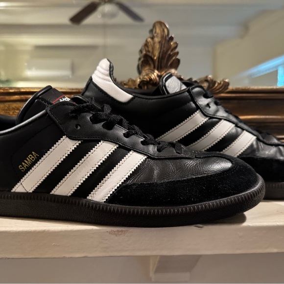 Adidas Samba Black Leather Sneakers - Picture 1 of 5